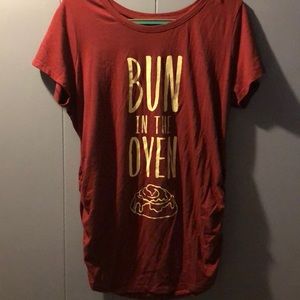 Bun in oven maternity shirt